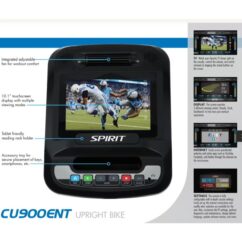 Home-trainer professionnel avec console de divertissement - Spirit Fitness CU900 – Image 5