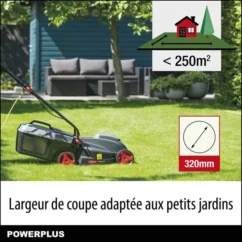 Tondeuse Gazon Électrique POWERPLUS POWEG63705 – Image 3